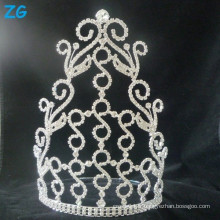 Couronne de concours de beauté en cristal, grande tiare de concours, couronne princesse pour filles